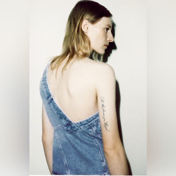 ASYMMETRIC DENIM TOP - Picture 4 of 6